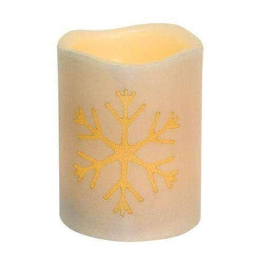 White Snowflake LED Pillar - The Fox Decor